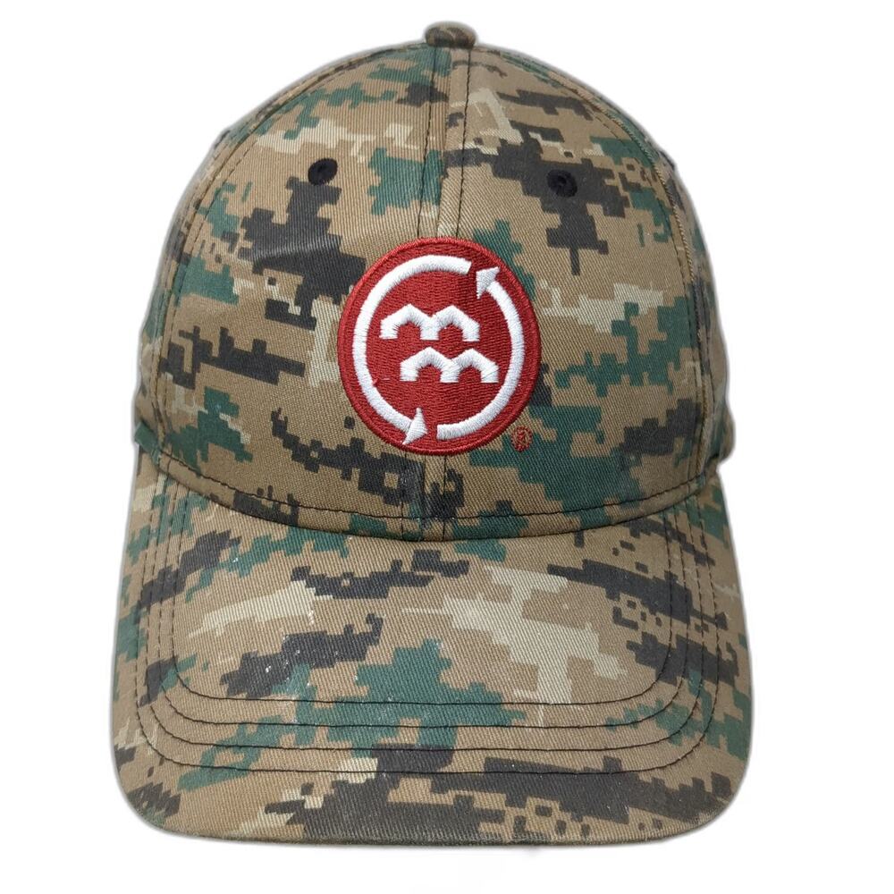 CapAmerica Baseball Cap Green Brown Digital Camo OSFM Mutual Materials Hat Logo